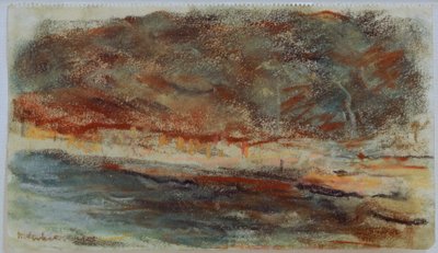 Evening Landscape in Hamburg by Max Liebermann