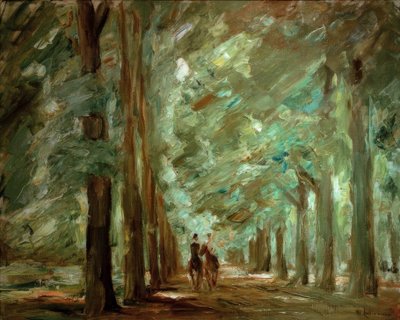Avenue in Sacrow with Two Riders by Max Liebermann