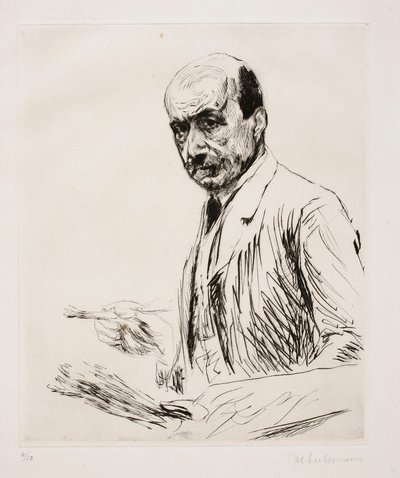 Self-Portrait with Palette by Max Liebermann