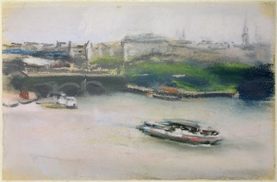 Binnenalster with the Lombardsbrucke, Hamburg by Max Liebermann