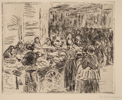 From the Jewish Quarter in Amsterdam: Fishmarket on the Street Corner by Max Liebermann