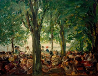 Garden Restaurant on the Havel under Trees (Schildhorn) by Max Liebermann
