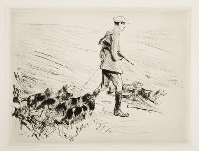 Hunter with Dogs by Max Liebermann