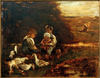 Little Gooseherds by Max Liebermann