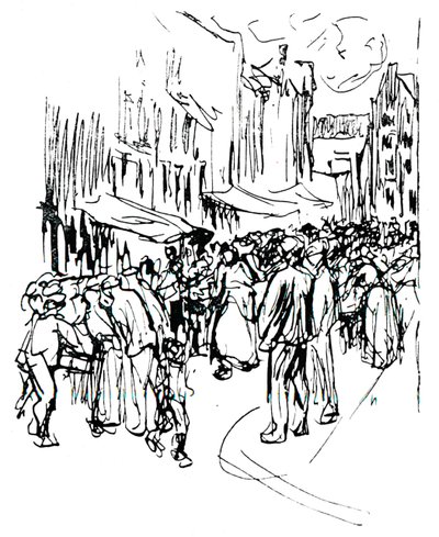 Pen and ink study, c19th century by Max Liebermann