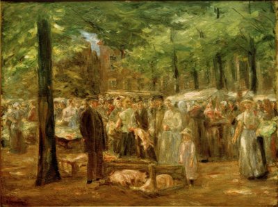 Pig Market in Haarlem by Max Liebermann