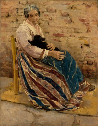 Woman with a Cat by Max Liebermann