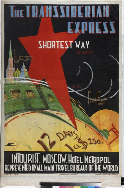 Transsiberian Express (Poster of the Intourist Company) by Max Litvak
