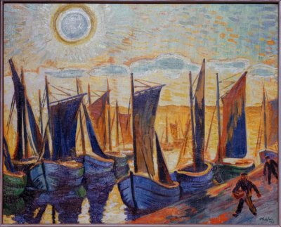 Fishing Cutter in Leba by Max Pechstein