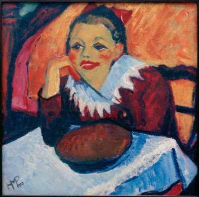 Red Girl at the Table by Max Pechstein