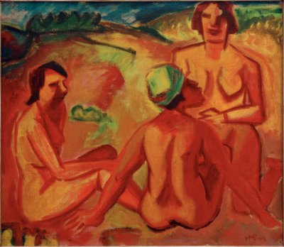 Conversation, Three Women by Max Pechstein