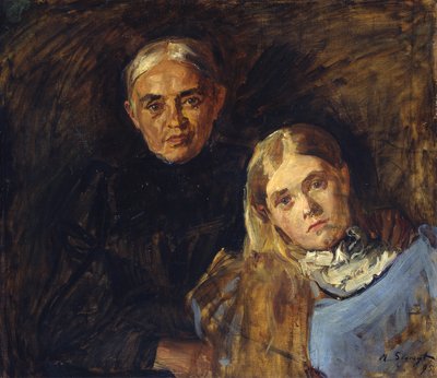 Mrs. Voll with Daughter by Max Slevogt