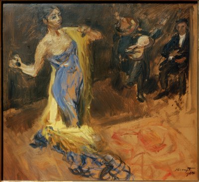 Sketch for Marietta di Rigardo / Marietta Dancing with Two Musicians by Max Slevogt