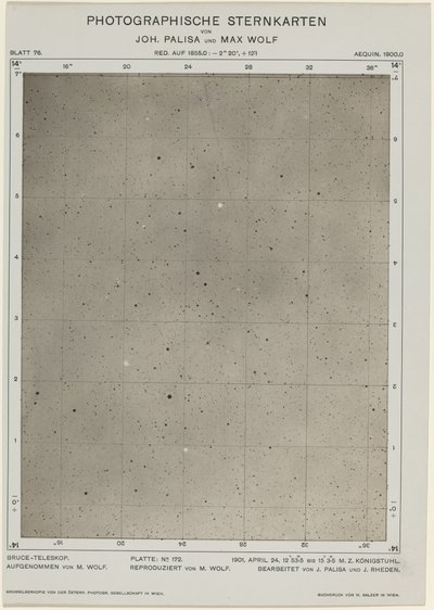 Photographic Star Charts (April 24, 1901) by Max Wolf and Joh. Palisa