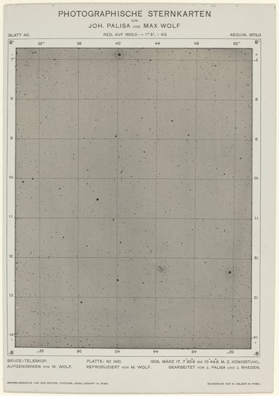 Photographic Star Charts (March 17, 1906) by Max Wolf and Joh. Palisa