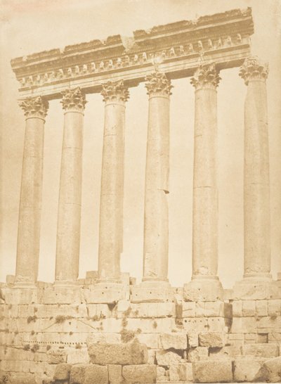 Colonnade of the Temple of the Sun, Baalbek Heliopolis by Maxime Du Camp