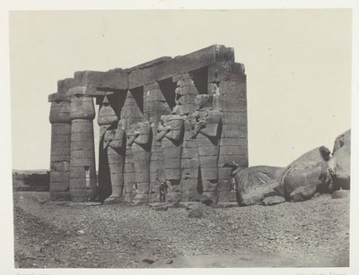 Gournah, Peristyle of the Tomb of Osymandias (Western Ramesseum); Thebes, plate 59 from the album "Egypt, Nubia, Palestine and Syria" (1852) by Maxime Du Camp