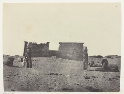 Hemi-Speos of Sebua, Dromos; Nubia, plate 97 from the album "Egypt, Nubia, Palestine and Syria" (1852) by Maxime Du Camp