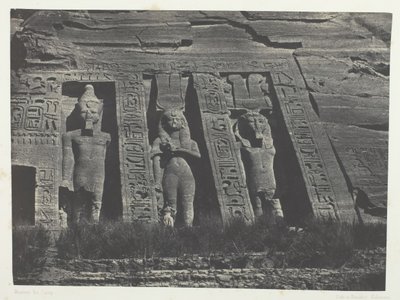 Ibsamboul, Northern Part of the Speos of Hathor, Nubia, 1849 by Maxime Du Camp