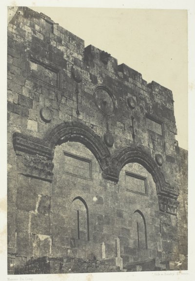 Jerusalem, Golden Gate (Bab-El-Daharieh); Palestine by Maxime Du Camp