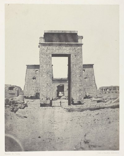 Karnak, Propylon of the Temple of Khons; Thebes by Maxime Du Camp