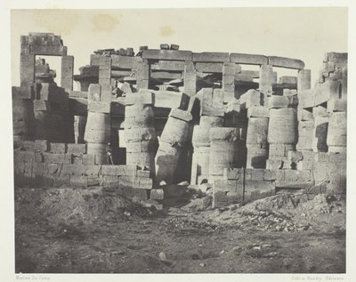 Palais de Karnak, Hypostyle Hall Taken from the North; Thebes by Maxime Du Camp
