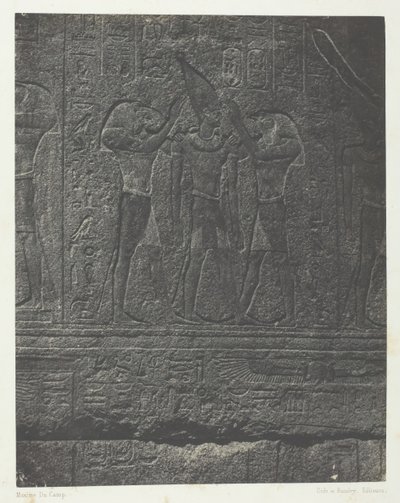 Palais de Karnak, Sculptures Exterieures du Sanctuaire de Granit, Thebes, 1849-51, printed 1852 by Maxime Du Camp