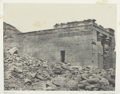 Temple of Dendur (Ancient Tantour), Dedicated to the Triad Osiris-Isis-Horus; Nubia, plate 93 from the album "Egypt, Nubia, Palestine and Syria" (1852) by Maxime Du Camp