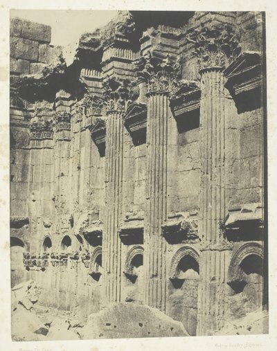 Temple of Jupiter at Baalbeck Heliopolis, Interior of the Naos, Syria, 1849-51, printed 1852 by Maxime Du Camp