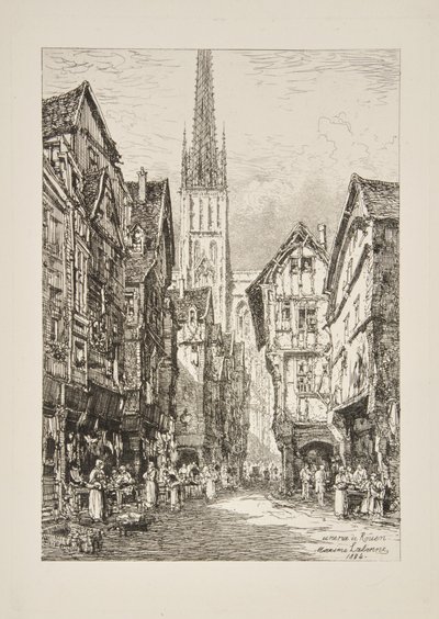 A Street in Rouen by Maxime Lalanne