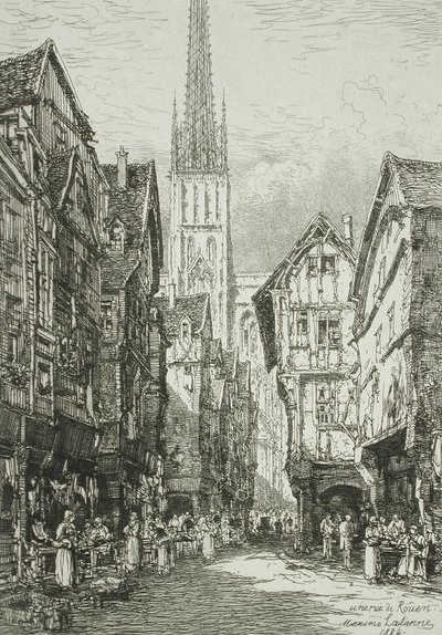 A Street in Rouen by Maxime Lalanne