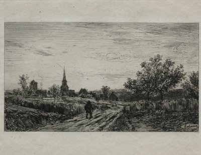 Landscape, Evening (Returning Home) by Maxime Lalanne