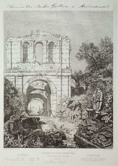 Ruins of the Gallien Palace in Bordeaux, 1866-1868 by Maxime Lalanne
