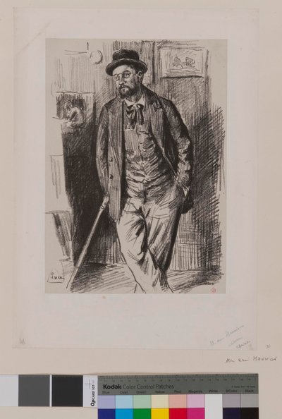 [Portrait of a Man Standing - M. aux Marmions?] by Maximilien Luce