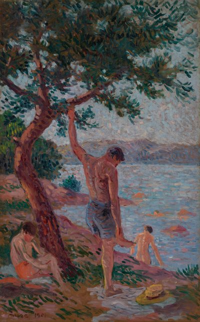 Saint-Tropez, Bathers under the Pine Trees by Maximilien Luce