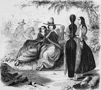 Women from Lima in Peru, engraving from Radiguet