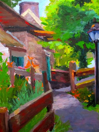 Charming Garden Path by Maxine Shore