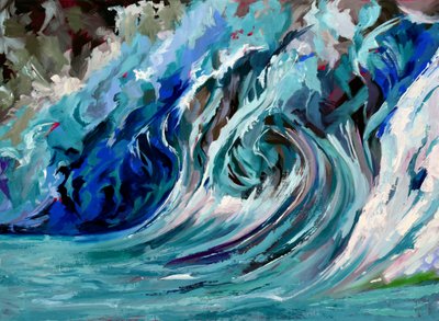 Crashing Ocean Wave by Maxine Shore