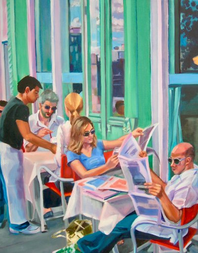 Outdoor Cafe Life by Maxine Shore