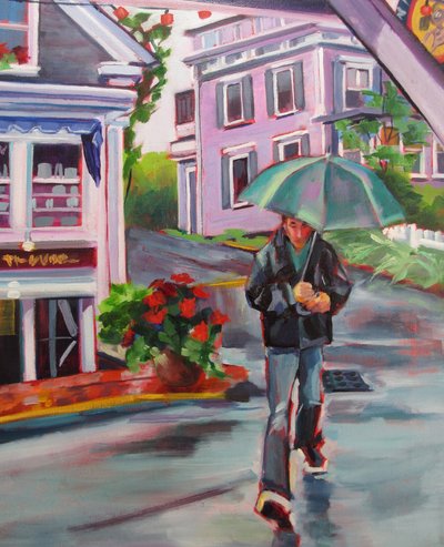 Rainy Day Stroll by Maxine Shore