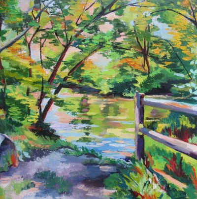 Serene River Path by Maxine Shore