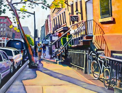 Sunny City Street by Maxine Shore