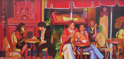 Vibrant Cafe Scene by Maxine Shore