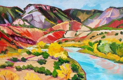 Vibrant Canyon River by Maxine Shore