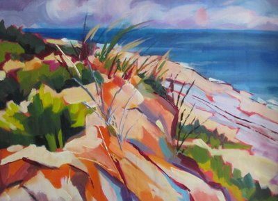 Vibrant Coastal Dunes by Maxine Shore