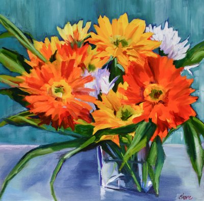 Vibrant Floral Arrangement by Maxine Shore