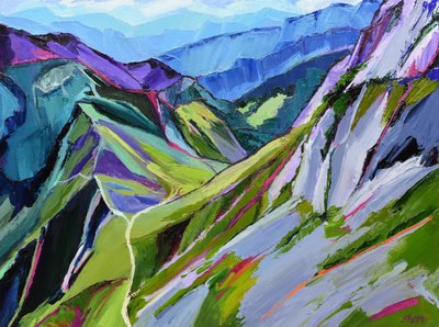 Vibrant Mountain Trail by Maxine Shore