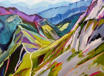 Vibrant Mountain Vista by Maxine Shore