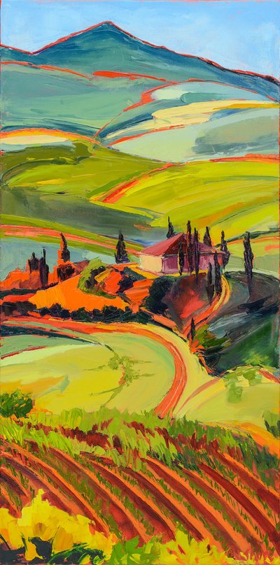 Vibrant Tuscan Landscape by Maxine Shore