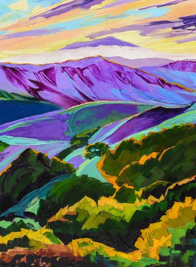 Vibrant Valley Sunset by Maxine Shore